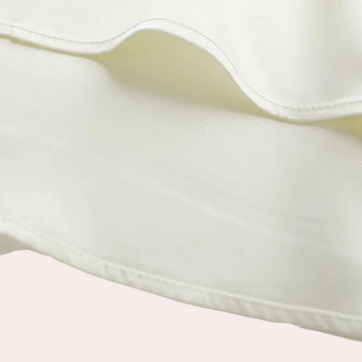 Floral Pattern Beige Women's Blouse with Loose Fit – Elvira