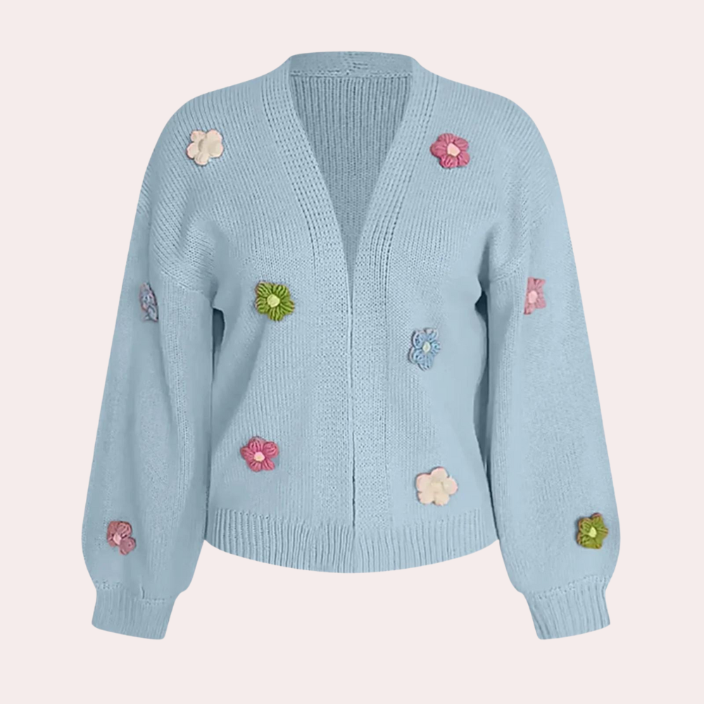 Cardigan for Women with 3D Flowers – Maribel