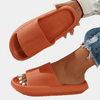 Orange Damen-Sandalen, rutschfest, bequem, Sommermode, Freizeit, offenes Design.
