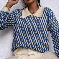 Knitted Sweater for Women with Collar – Solveig