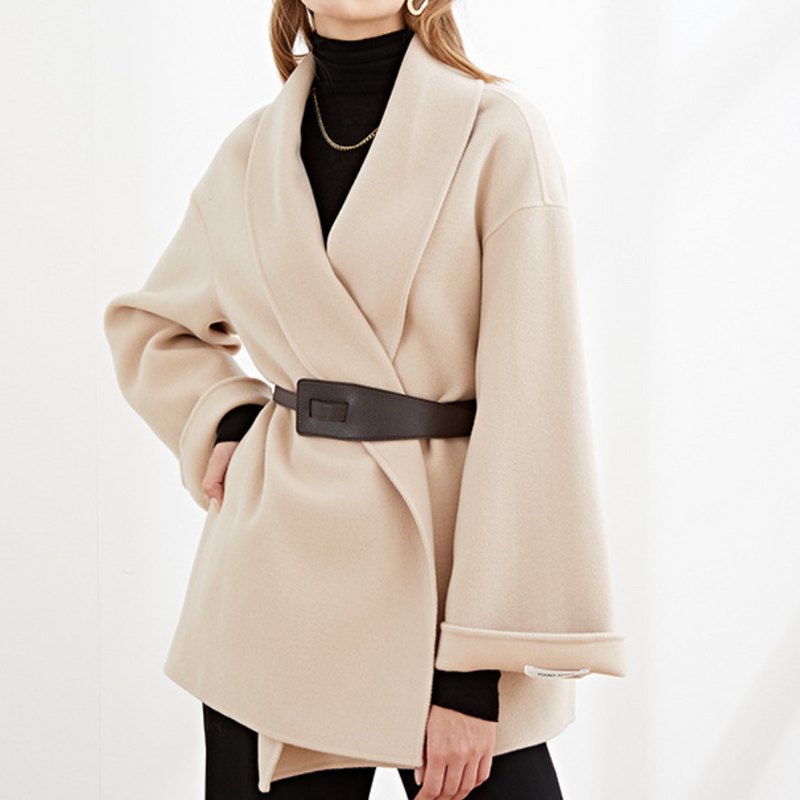 Wool coat with belt – Elvira