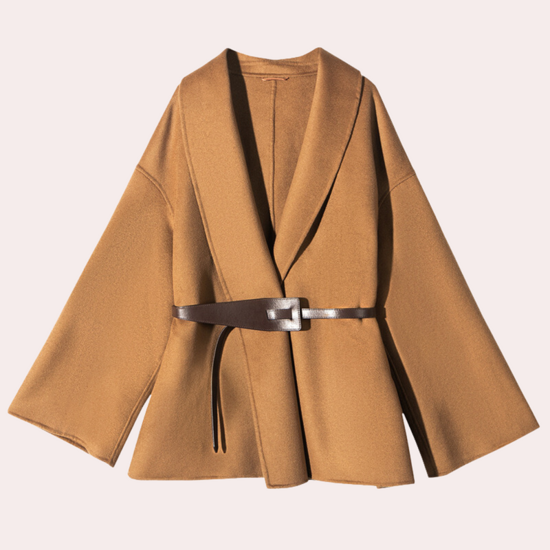 Wool coat with belt – Elvira