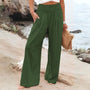 Luftige Damen Leinenhose mit weitem Bein – Liv