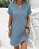 Trendiges Kleid mit V-Ausschnitt - BreezeElegance