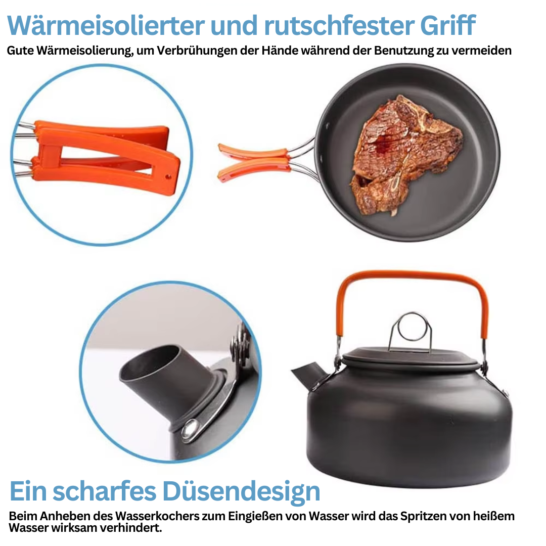 Tragbares Outdoor-Kochset - CampEase