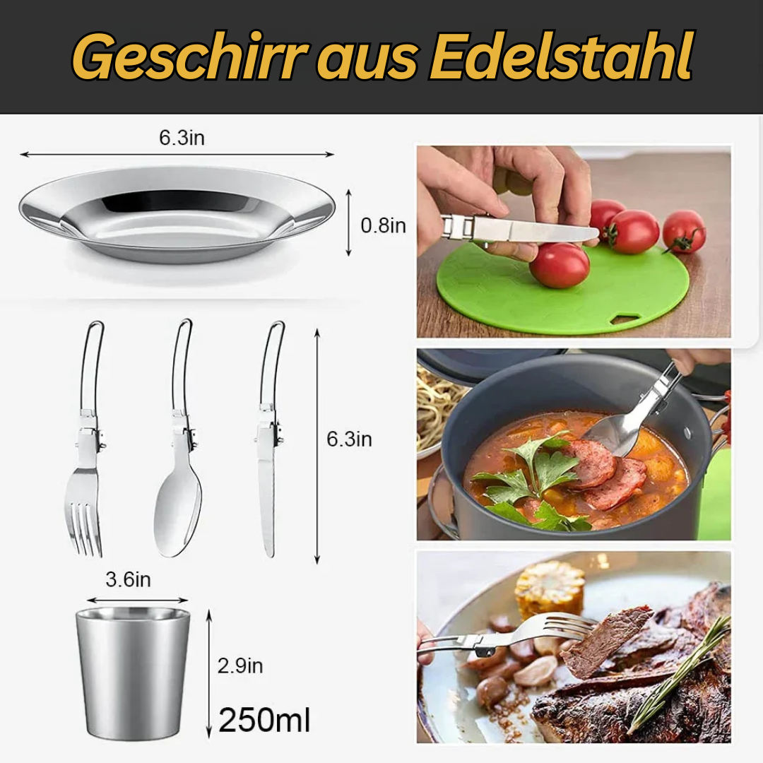 Tragbares Outdoor-Kochset - CampEase