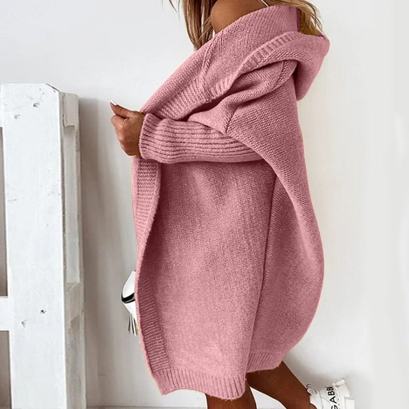 Herbstlicher Damen Kapuzen-Cardigan – Noelia