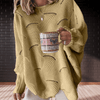 Damen Herbstpullover aus Rippenstoff mit asymmetrischem Saum – Annelie