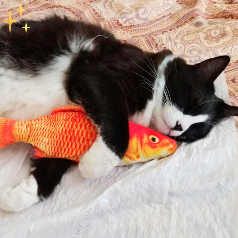 Set aus 4 Beweglichen Fischen Spielzeugen für Katzen - FitFish