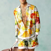 Trendiges Hawaii-Set mit Seidenoptik für Herren – Fabio