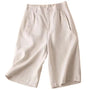 Damen Sommer-Shorts aus Leinen-Baumwolle in Knielänge – Elvira