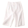 Damen Sommer-Shorts aus Leinen-Baumwolle in Knielänge – Elvira