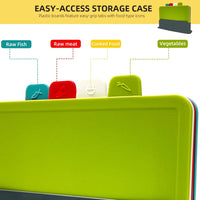 4-piece cutting board set with holder – PrepTidy