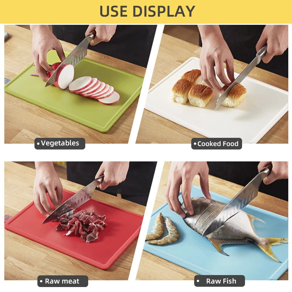 4-piece cutting board set with holder – PrepTidy