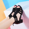 Modische Damen Keilsandalen mit Strass und Reißverschluss – Yara