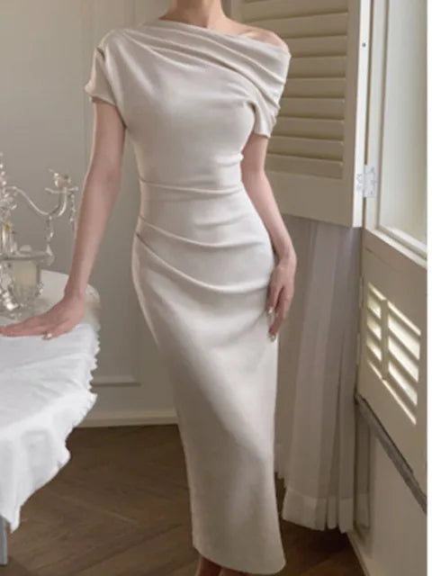 Elegantes Bodycon Maxikleid mit Off-Shoulder – Valentina
