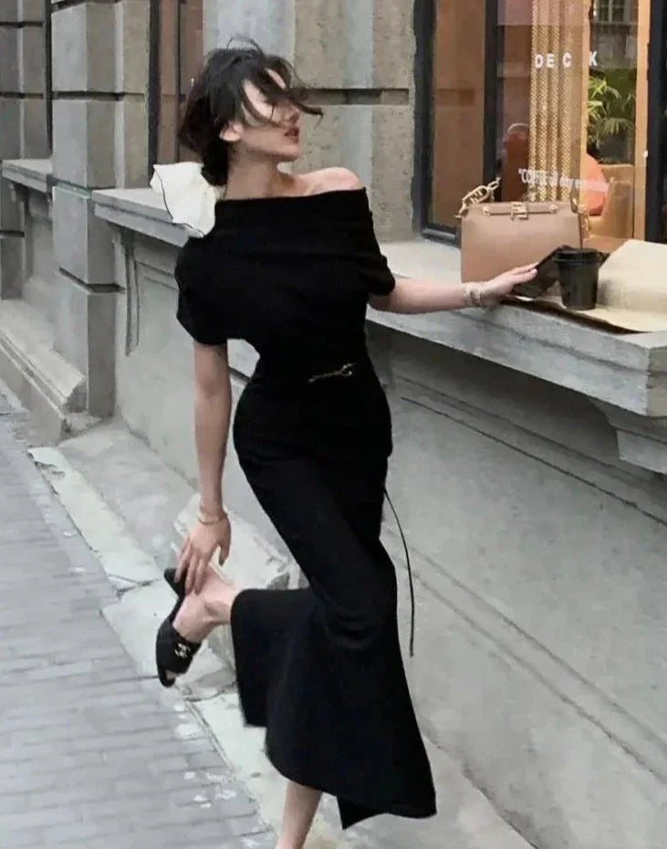 Elegantes Bodycon Maxikleid mit Off-Shoulder – Valentina