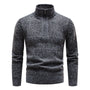 Strickpullover für Herren mit halbem Reißverschluss – Cedric