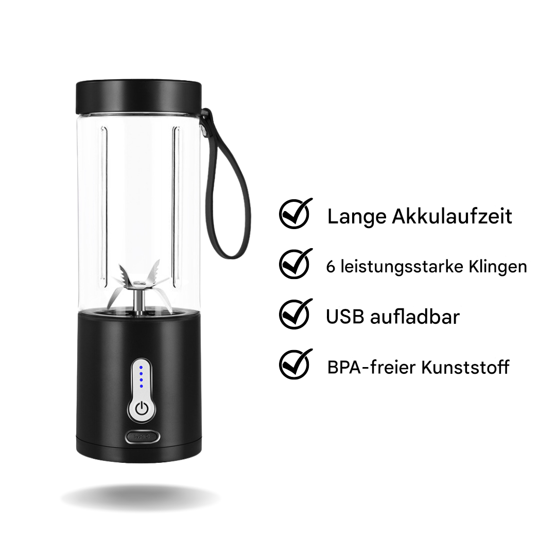 Tragbarer Smoothiemaker mit 6 leistungsstarken Klingen - BlendEase Pro