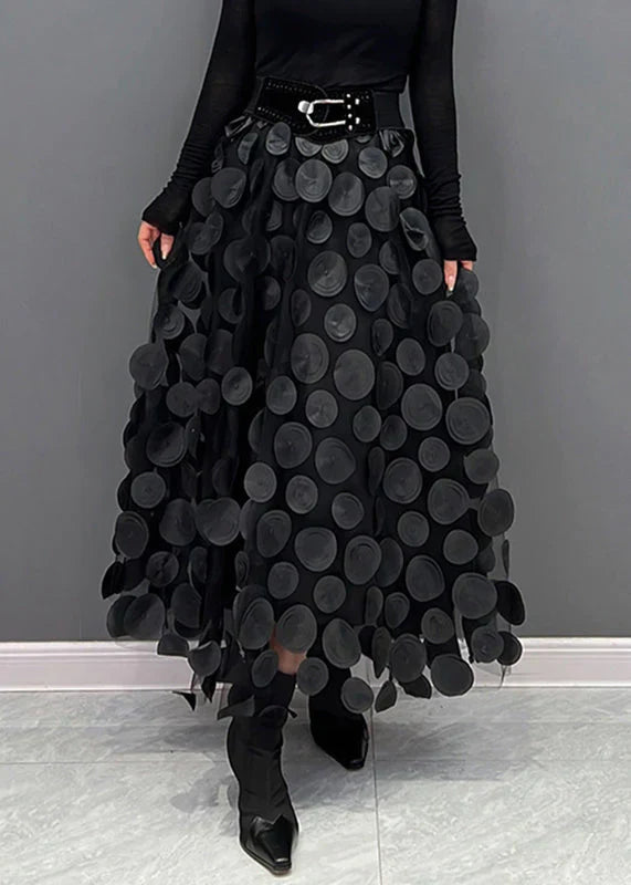 Rock mit Polka-Dots und Fließendem Schnitt – Fleur
