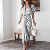 Maxikleid mit Rüschen und V-Ausschnitt Sommerstil Damenmode - Elina
