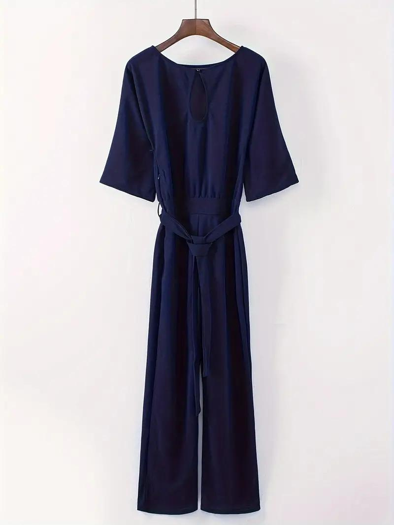 Damen-Jumpsuit mit Bindegürtel – Selina Herbstedition