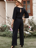 Damen-Jumpsuit mit Bindegürtel – Selina Herbstedition