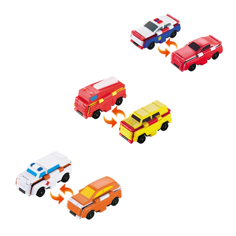 Doppelseitige Spielautos für Fantasievolles Spielen - FlipWheels