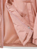 Rosa Kapuzenjacke aus Baumwolle, klassisches Design, warme Winterjacke für Damen.