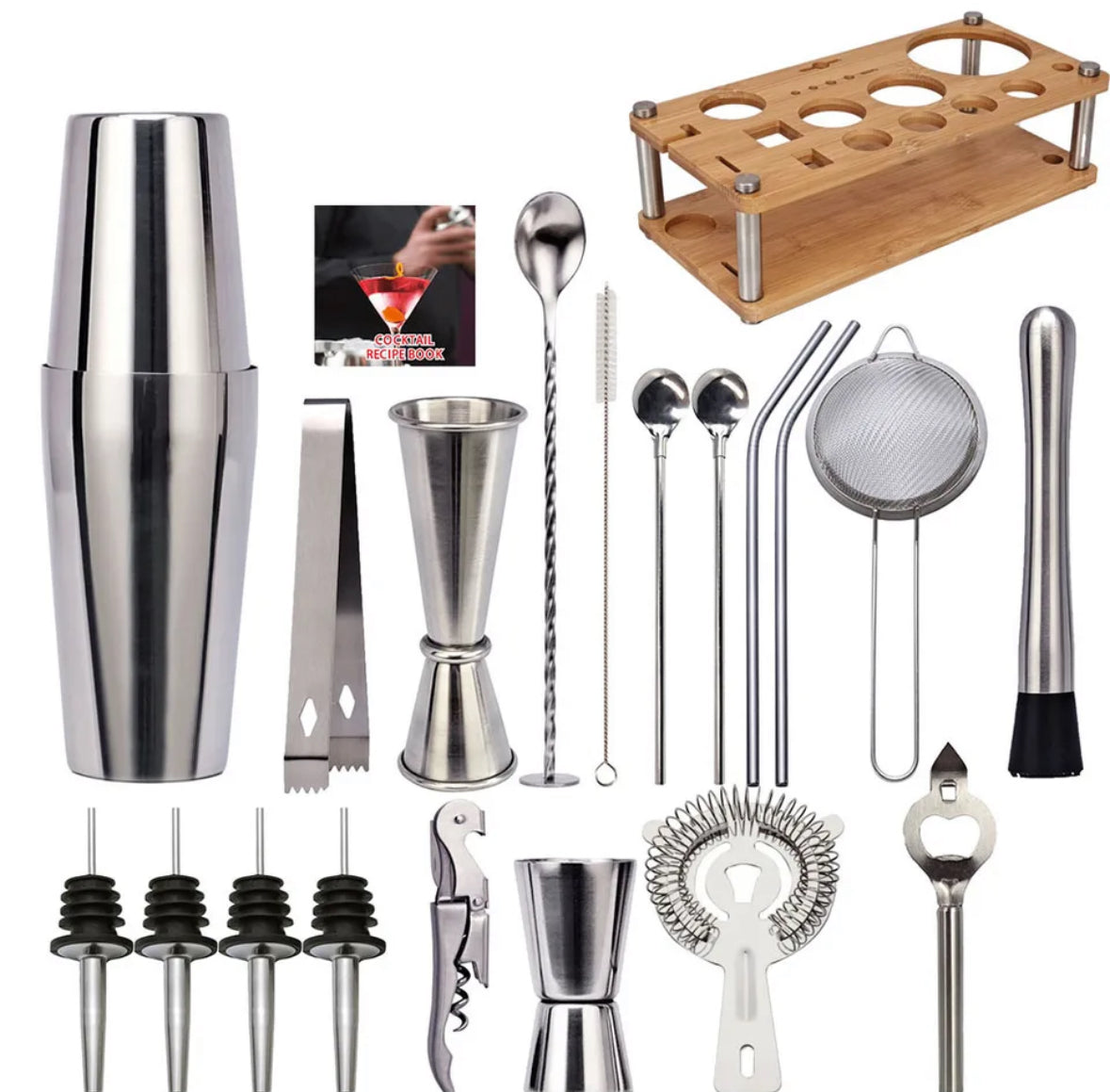 23-Teiliges Professionelles Bartender-Set – ShakerPro