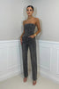 Glitzerndes Damen Hosenset mit High-Waist-Jeans – Liora