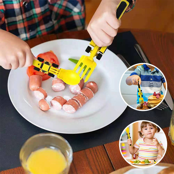 Bulldozer Kinderbesteck Set - ConstructoFork
