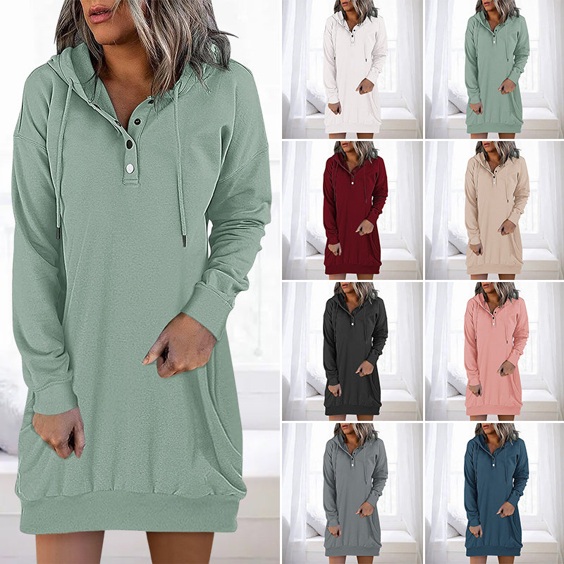 Minimalistische Long Damen Hoodie – Valeria