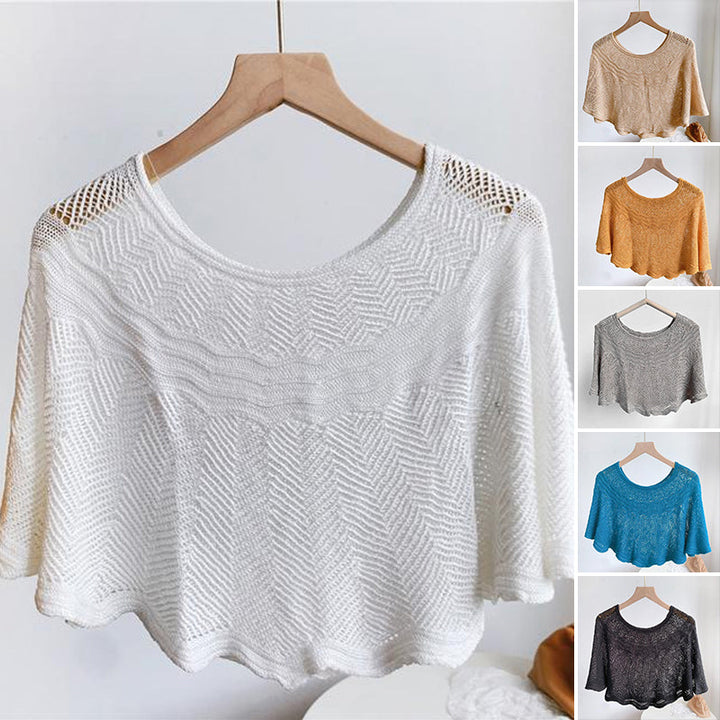 Damen Eisseiden-Schal mit Strick & UV-Schutz – Amira