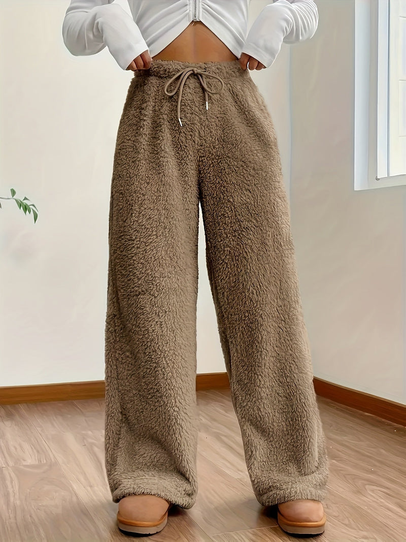 Soft Teddy Sherpa Lounge Pants for Women – Noémie