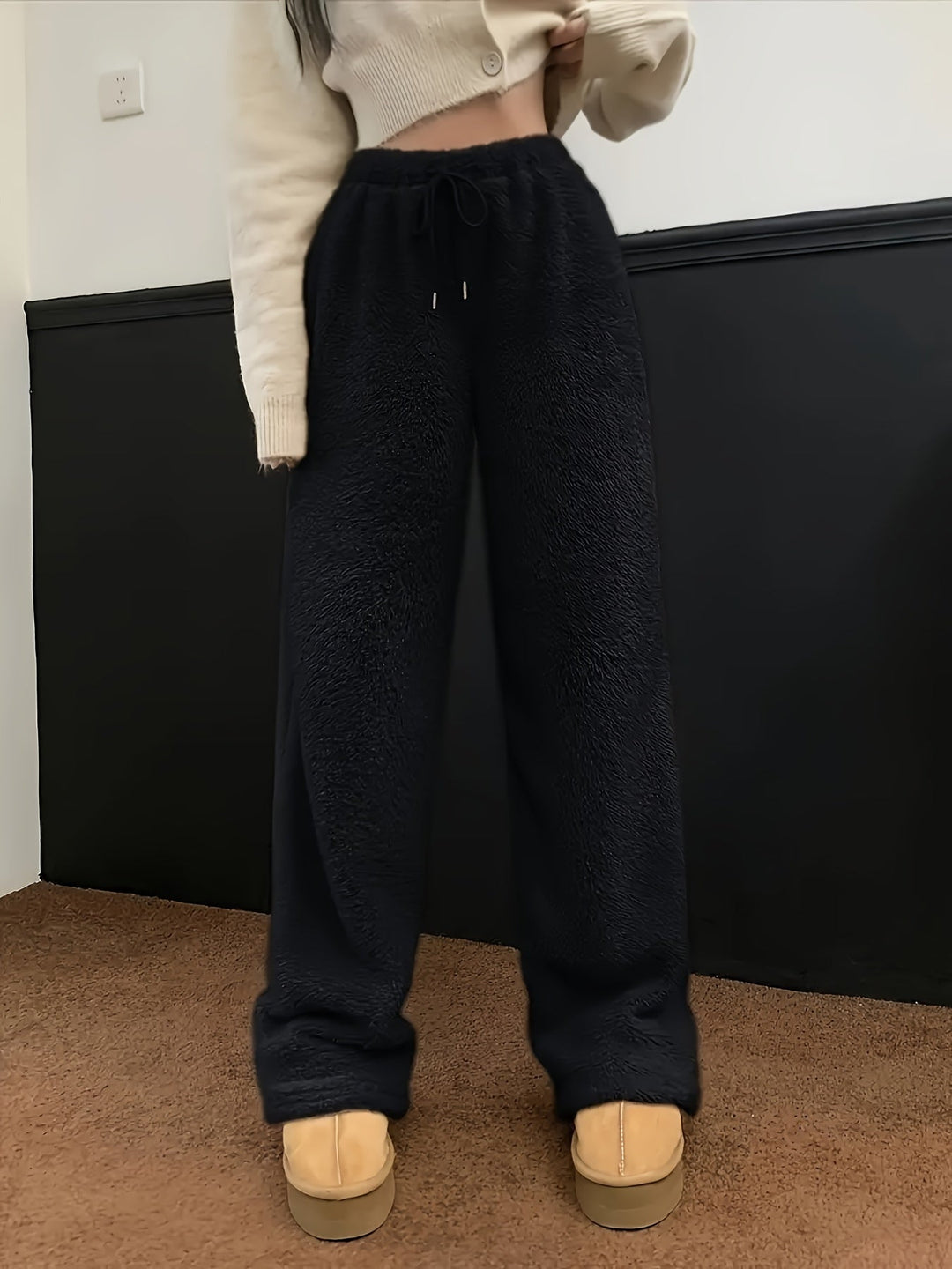 Soft Teddy Sherpa Lounge Pants for Women – Noémie