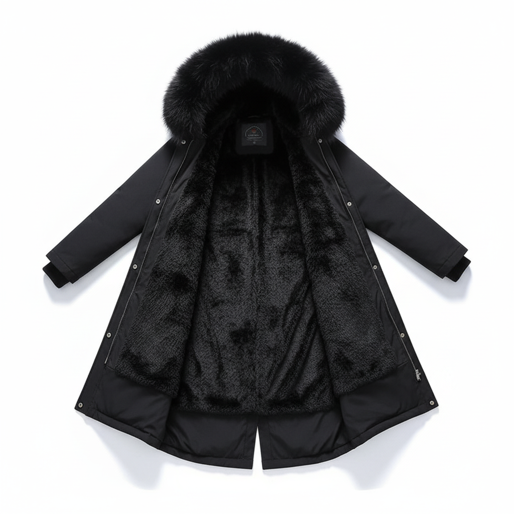 Fleece Parka Mit Kapuze -  Silvia