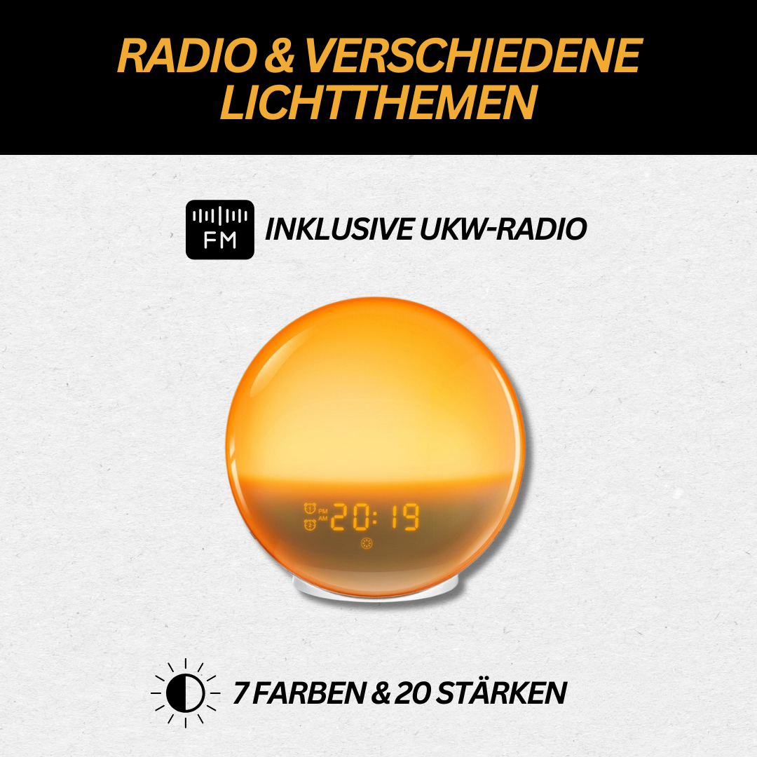 Natürliche Radiowecker mit Wake-up Light - GlowRise