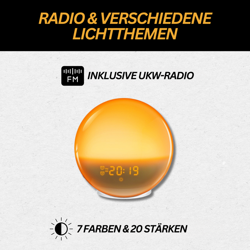 Natürliche Radiowecker mit Wake-up Light - GlowRise