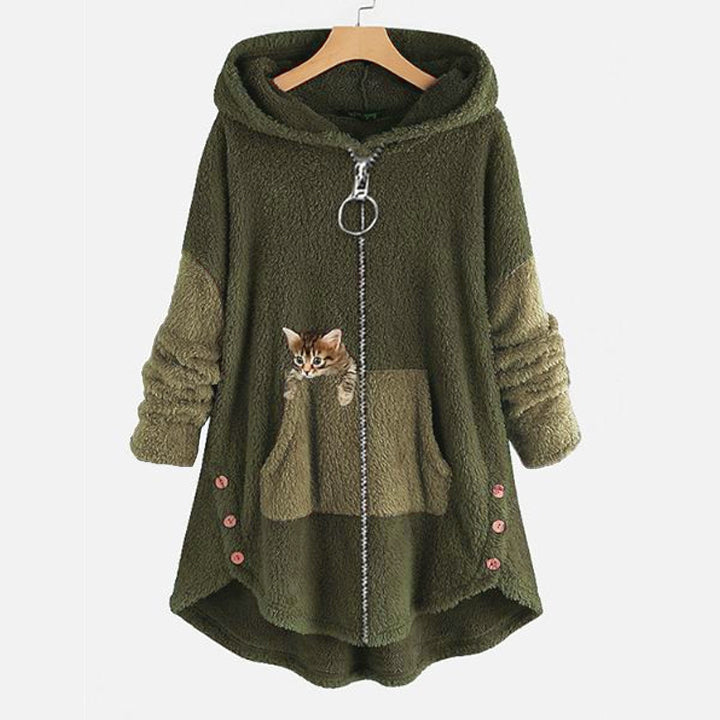 Herbstlicher Teddy-Mantel – Maja