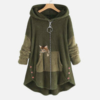 Herbstlicher Teddy-Mantel – Maja