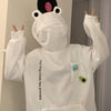 Unisex-Kapuzenpullover mit Frosch-Design – Froggy