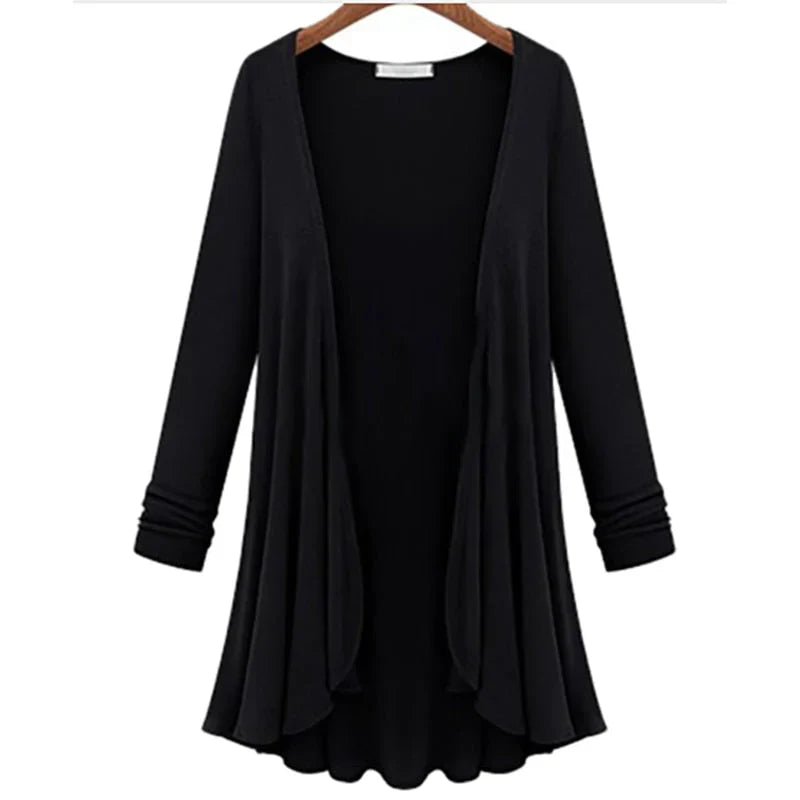 Damen Strick-Cardigan mit Rüschen – Chiara