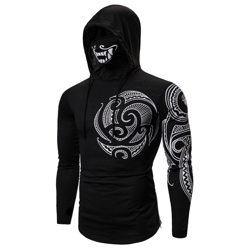 Herren-Hoodie mit integrierter Skull-Maske – Herbst-Edition ShadowX