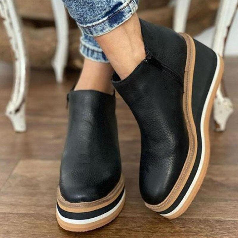 Bequeme Plateau-Stiefeletten - Mira