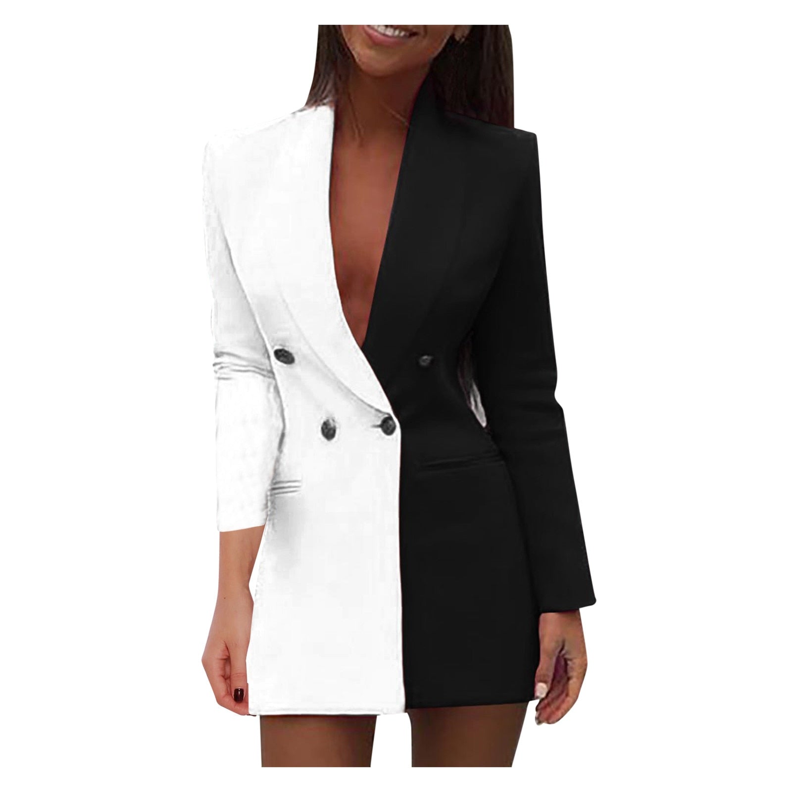 Zweifarbiges Blazerkleid – Emilia