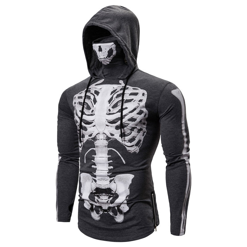 Herren-Hoodie mit integrierter Skull-Maske – Herbst-Edition ShadowX