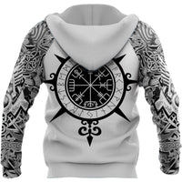 Viking-Hoodie mit Runen- und Krieger-Motiven – Eirik