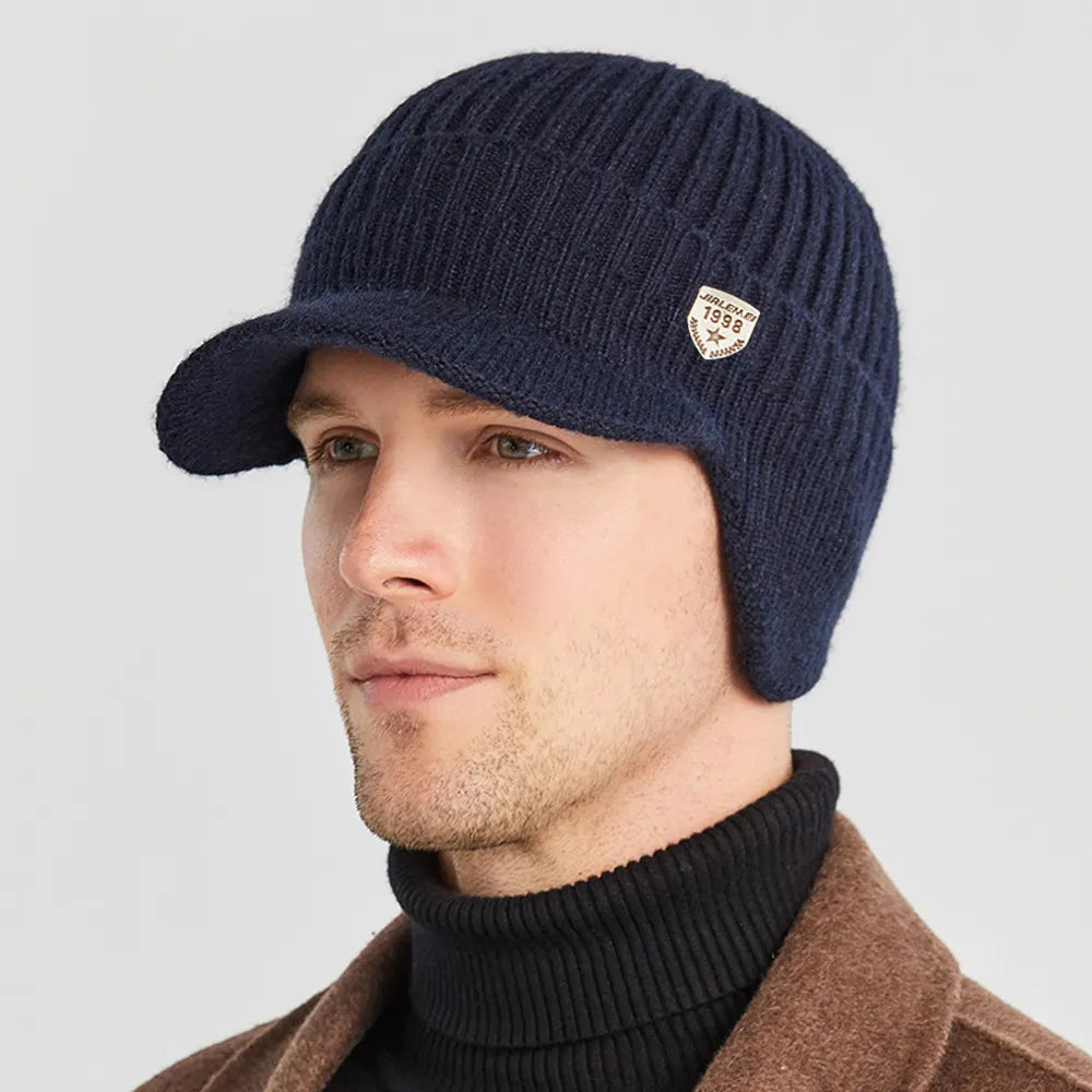 Herren Strickmütze mit Ohrenklappen – Kian (1+1 GRATIS)