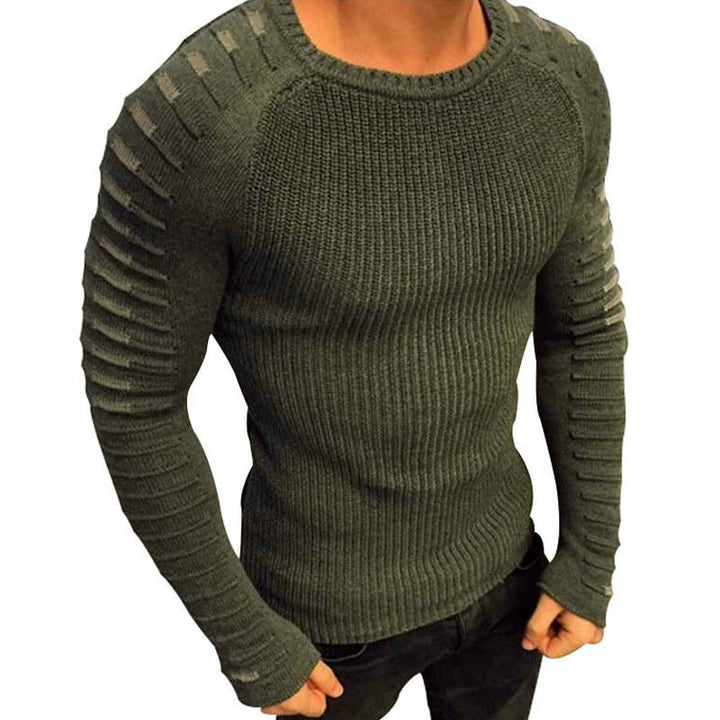 Herren-Strickpullover mit Streifendetails – Lukas Herbstedition